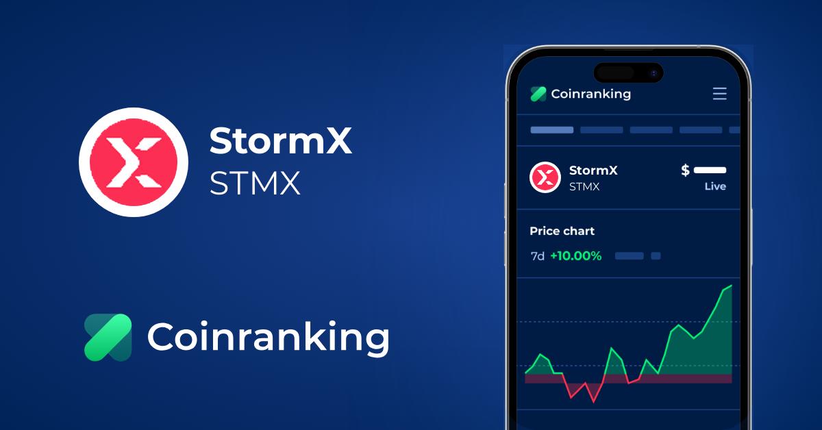 Stormx Stmx Price To Usd Live Value Today Coinranking