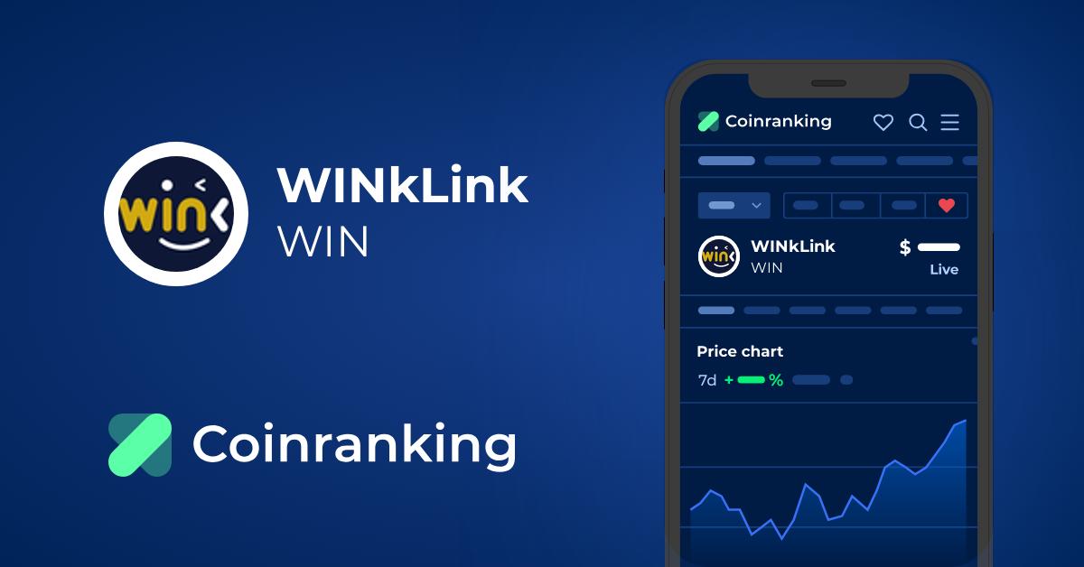 Wink Win Price To Usd Live Value Today Coinranking