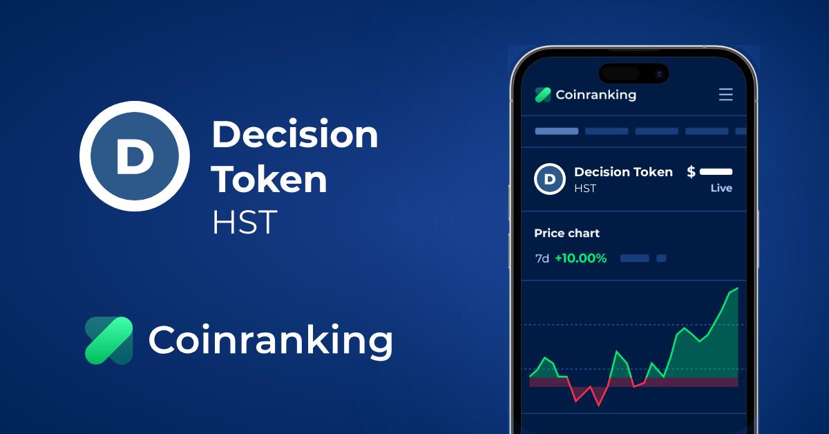 Harga Live Bagan Riwayat Decision Token Hst Coinranking