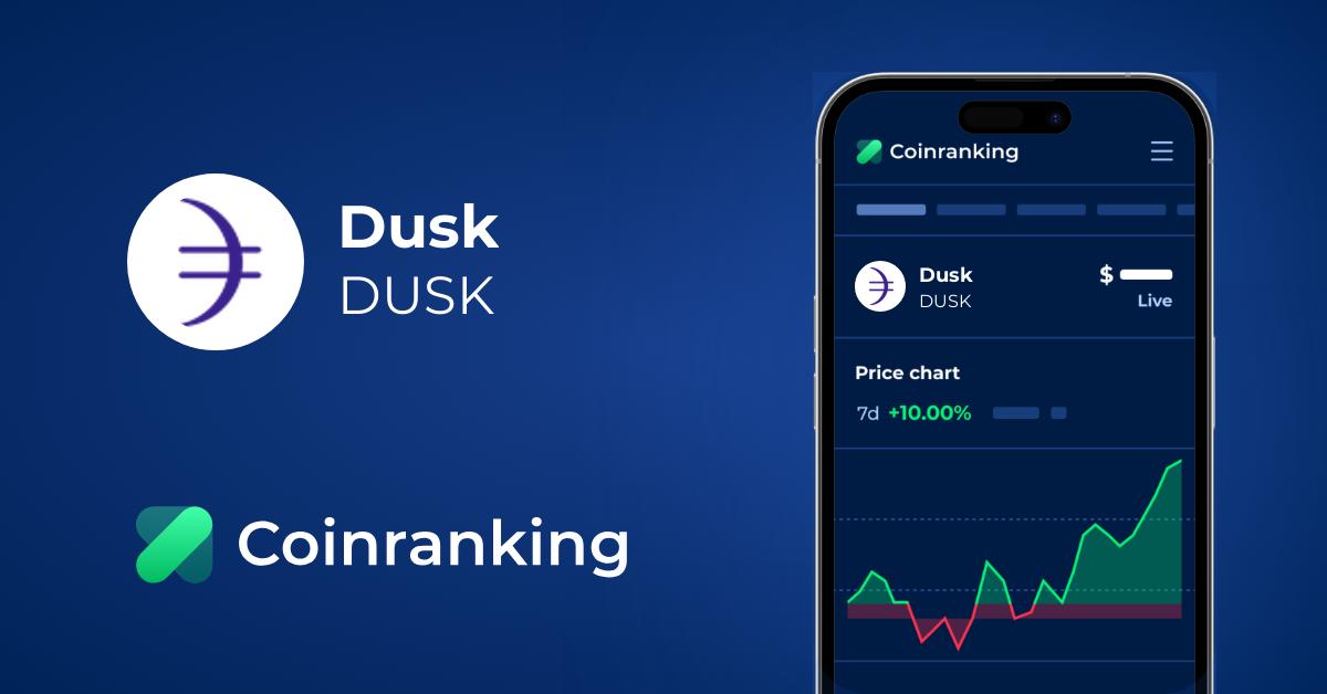 Dusk Network Dusk Price To Usd Live Value Today Coinranking