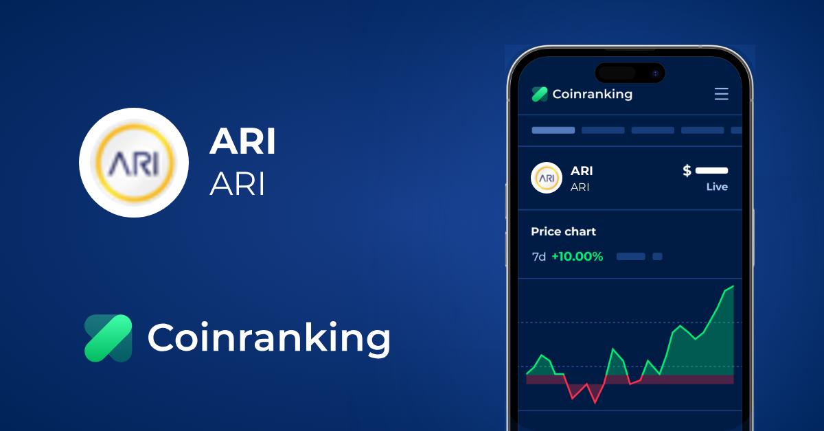 ARI Price (ARI) in USD - Live Updates | Coinranking