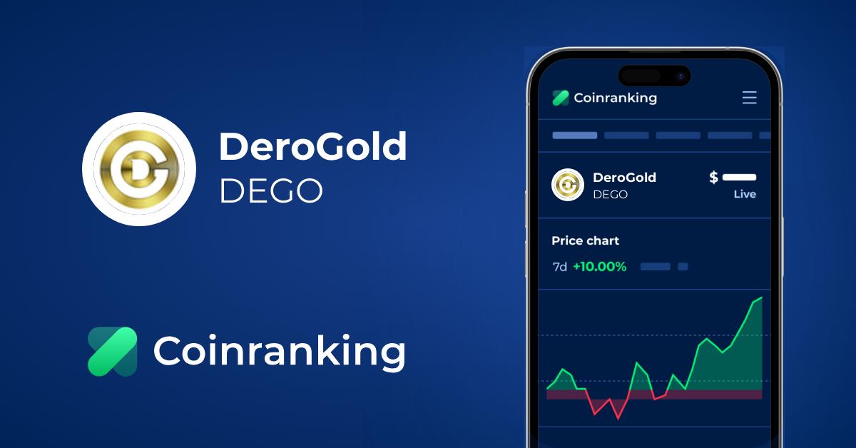 Derogold Dego Price To Usd Live Value Today Coinranking
