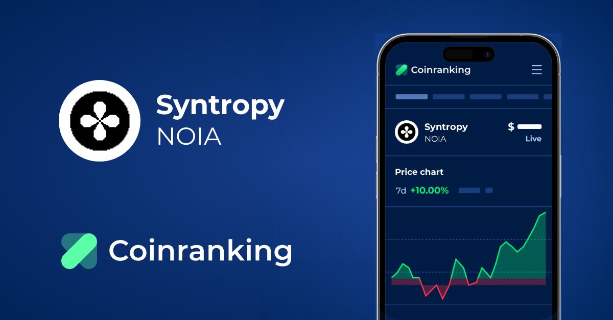 Syntropy Noia Price To Usd Live Value Today Coinranking
