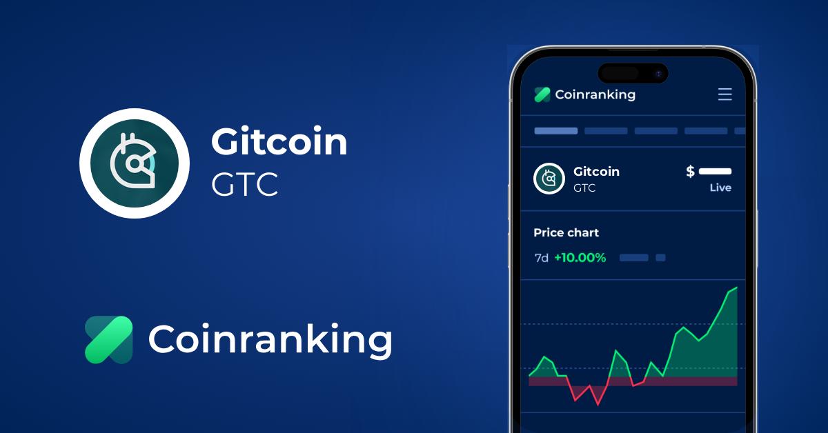 Gitcoin Gtc Price To Usd Live Value Today Coinranking