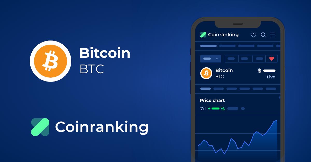 Bitcoin Btc Price To Usd Live Value Today Coinranking