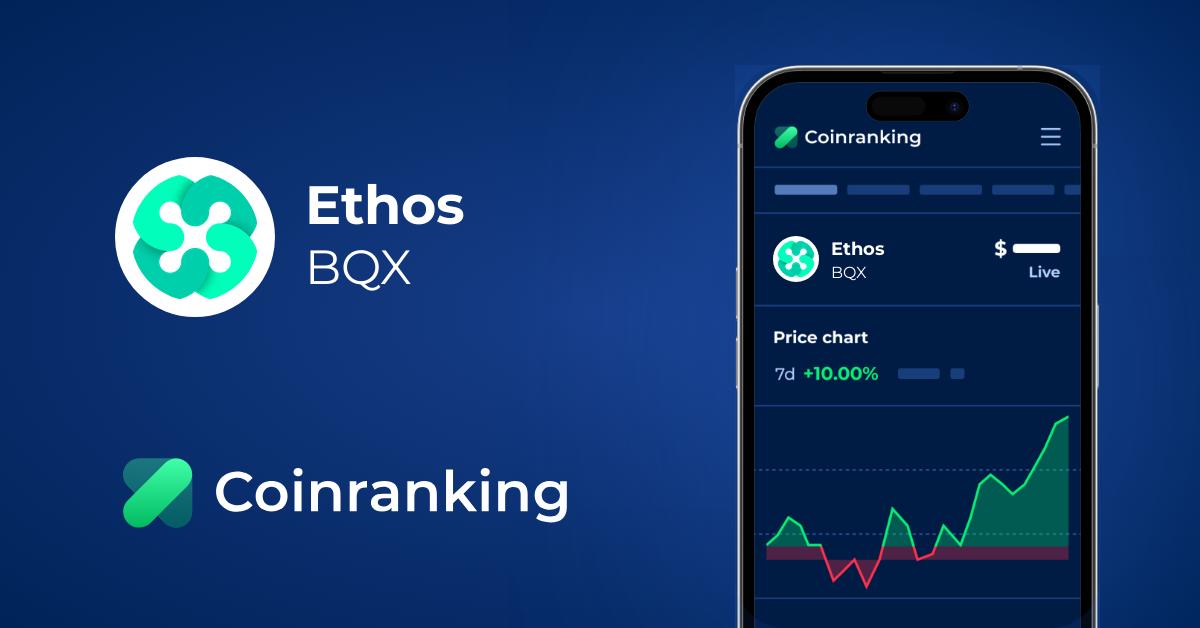 Ethos Bqx Price To Usd Live Value Today Coinranking