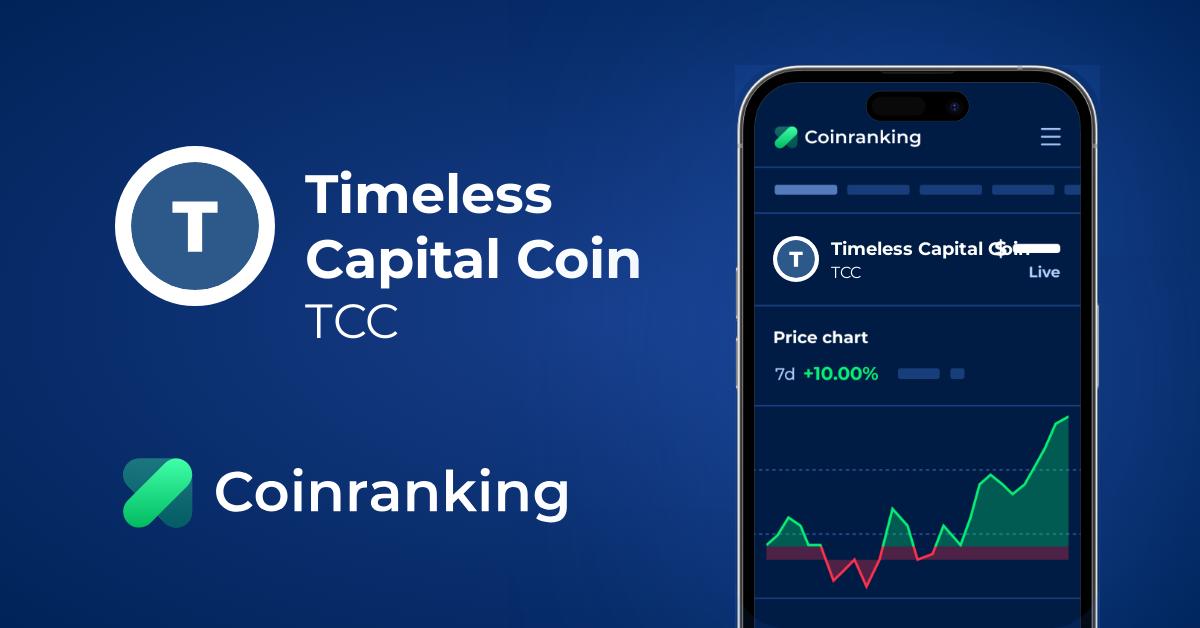 Timeless Capital Coin Tcc Price To Usd Live Value Today Coinranking