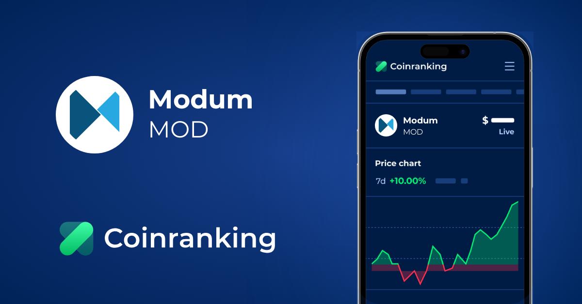 Modum Mod Price To Usd Live Value Today Coinranking