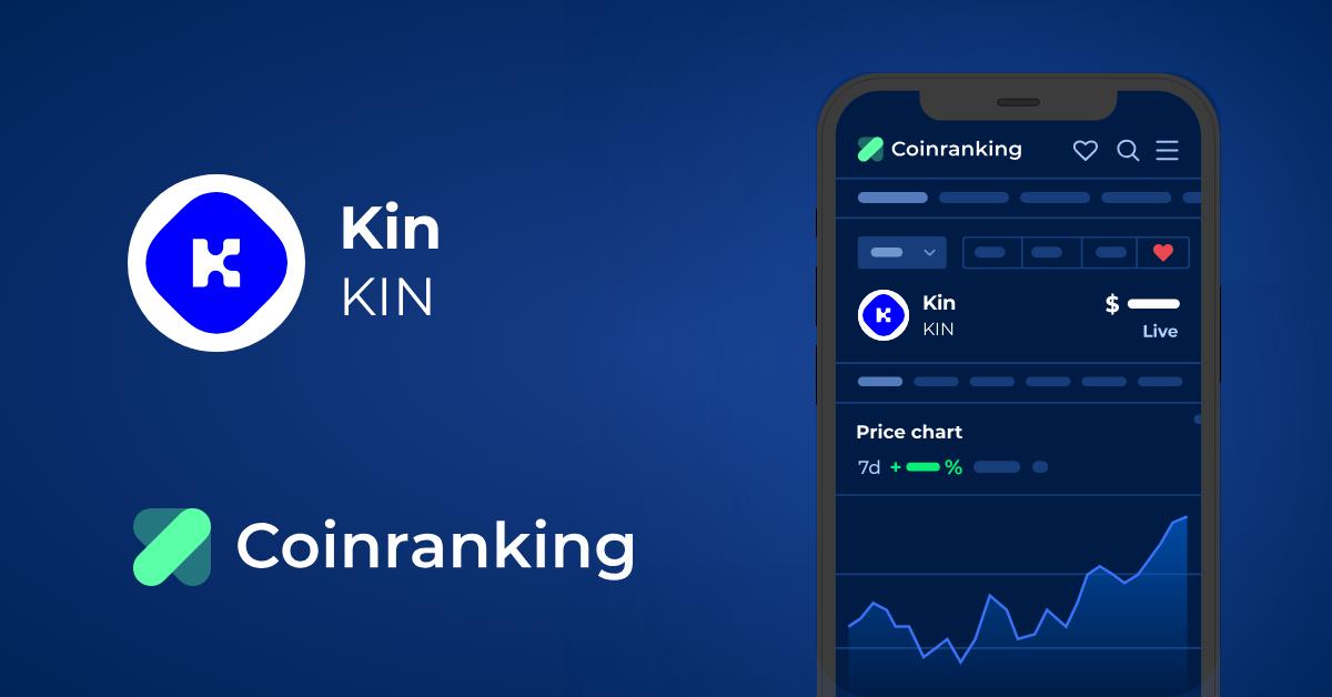 Kin Price Today KIN to US dollar Live Crypto Coinranking