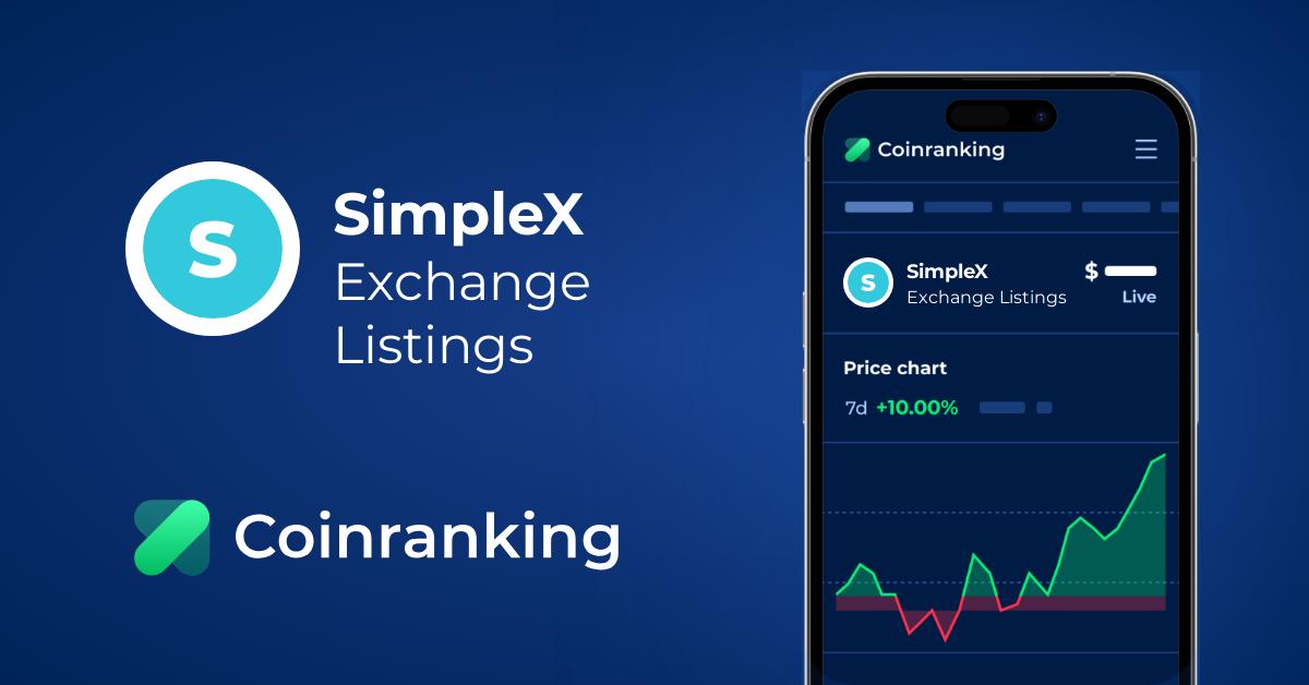 Exchange Listings of SimpleX (SimpleX) | Coinranking