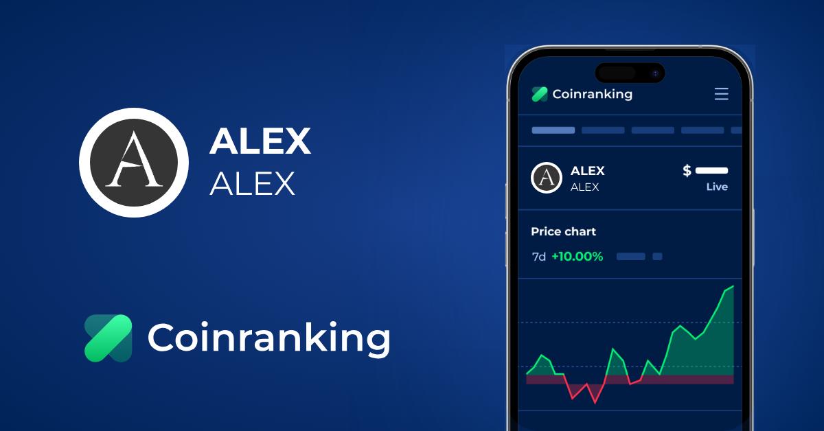 ALEX Price (ALEX) in USD - Live Updates | Coinranking