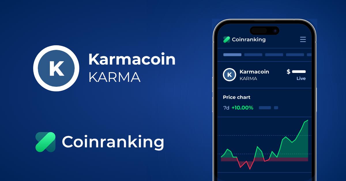 Karmacoin Karma Exchanges List Rates Coinranking