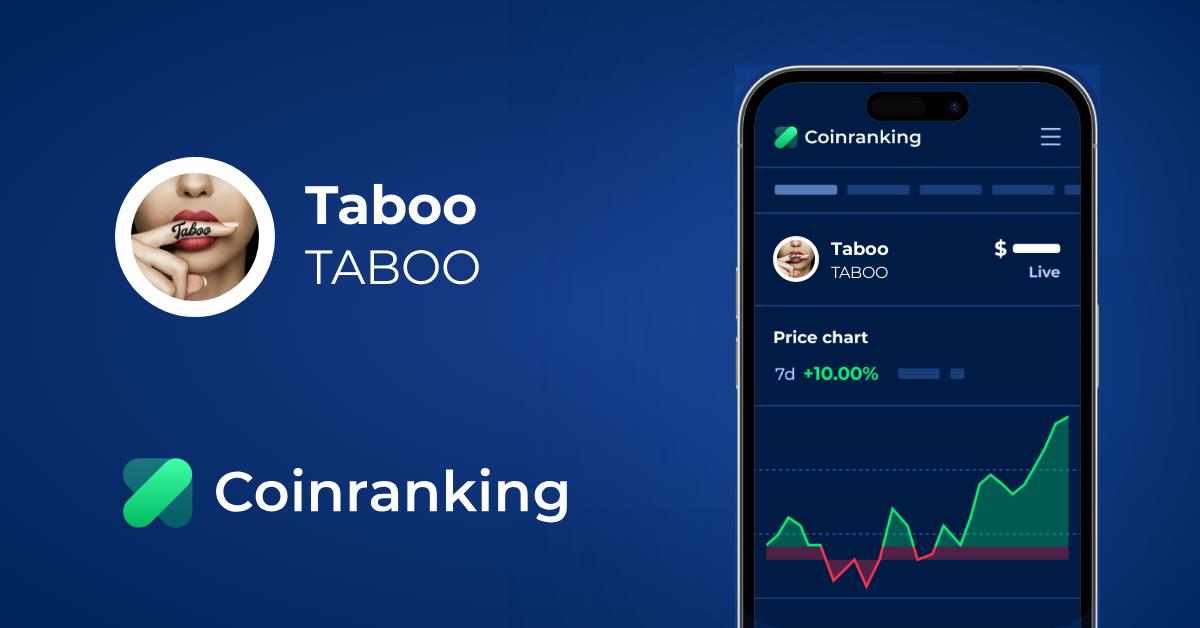 Taboo Taboo Price To Usd Live Value Today Coinranking