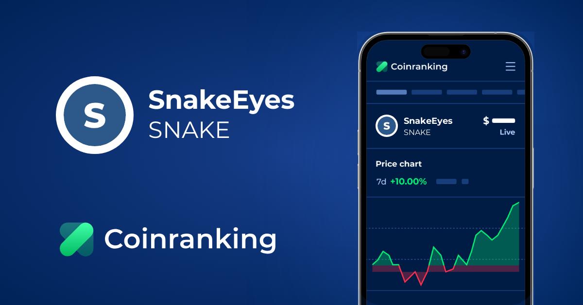 Snakeeyes Snake Price To Usd Live Value Today Coinranking