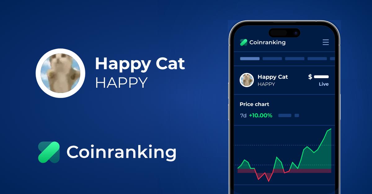 HAPPY $0.000161 - Happy Cat Price & Chart | Coinranking