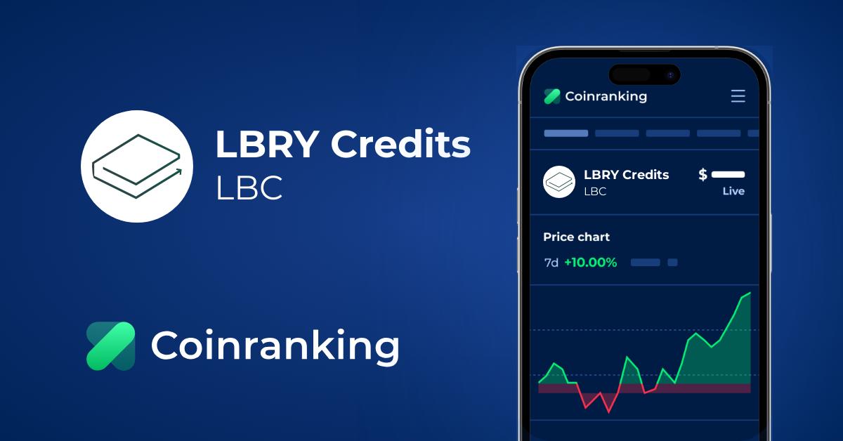 Lbry Credits Lbc Price To Usd Live Value Today Coinranking