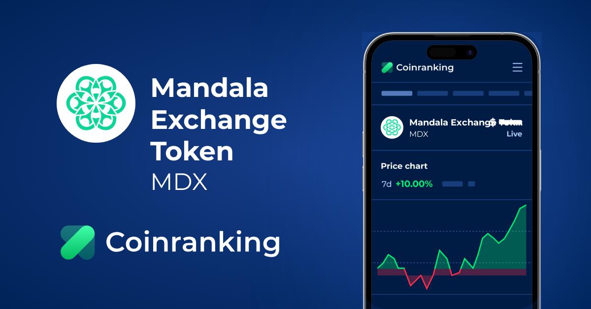 Mandala Exchange Token Mdx Price To Usd Live Value Today Coinranking
