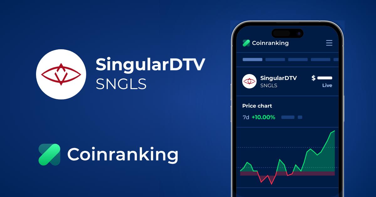 Singulardtv Sngls Price To Usd Live Value Today Coinranking