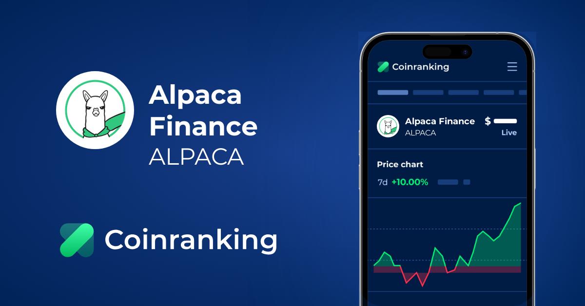 Alpaca Finance Alpaca Price To Usd Live Value Today Coinranking