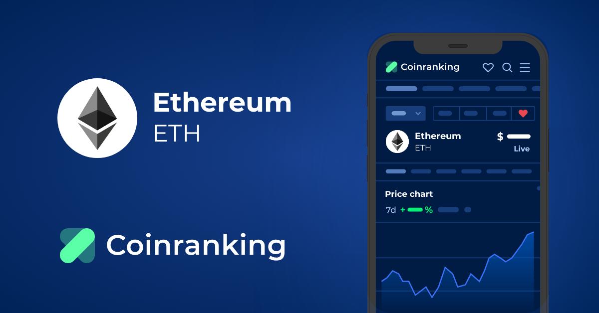 Ethereum Eth Price To Usd Live Value Today Coinranking