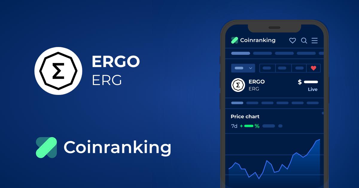 ERGO Price Today ERG to US dollar Live Crypto Coinranking