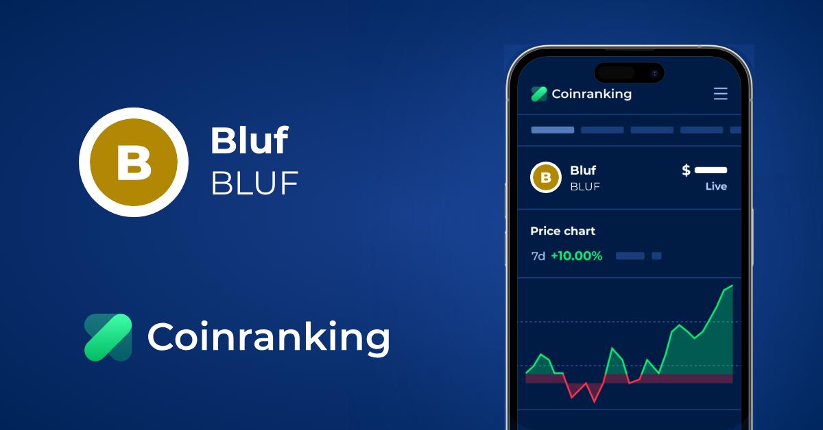 Bluf Price (BLUF) in USD - Live Updates | Coinranking
