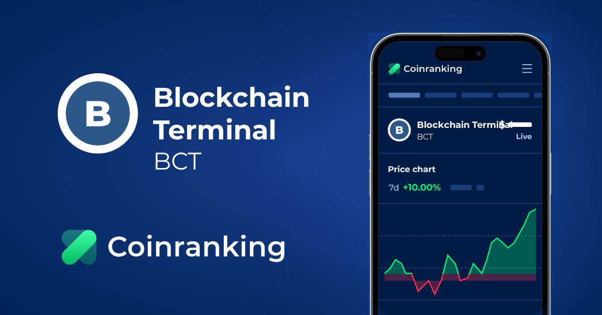 Blockchain Terminal Bct Price To Usd Live Value Today Coinranking